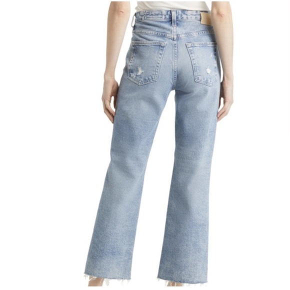 AG Adriano Goldschmied Kinsley High Rise Pop Crop Jeans Aged Denim 23 Years - Picture 4 of 16